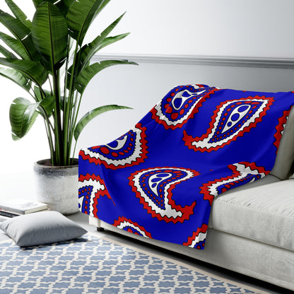 Slovenia Retro Paisley Blanket Throw
