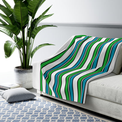 Uzbekistan Retro Stripes Blanket Throw