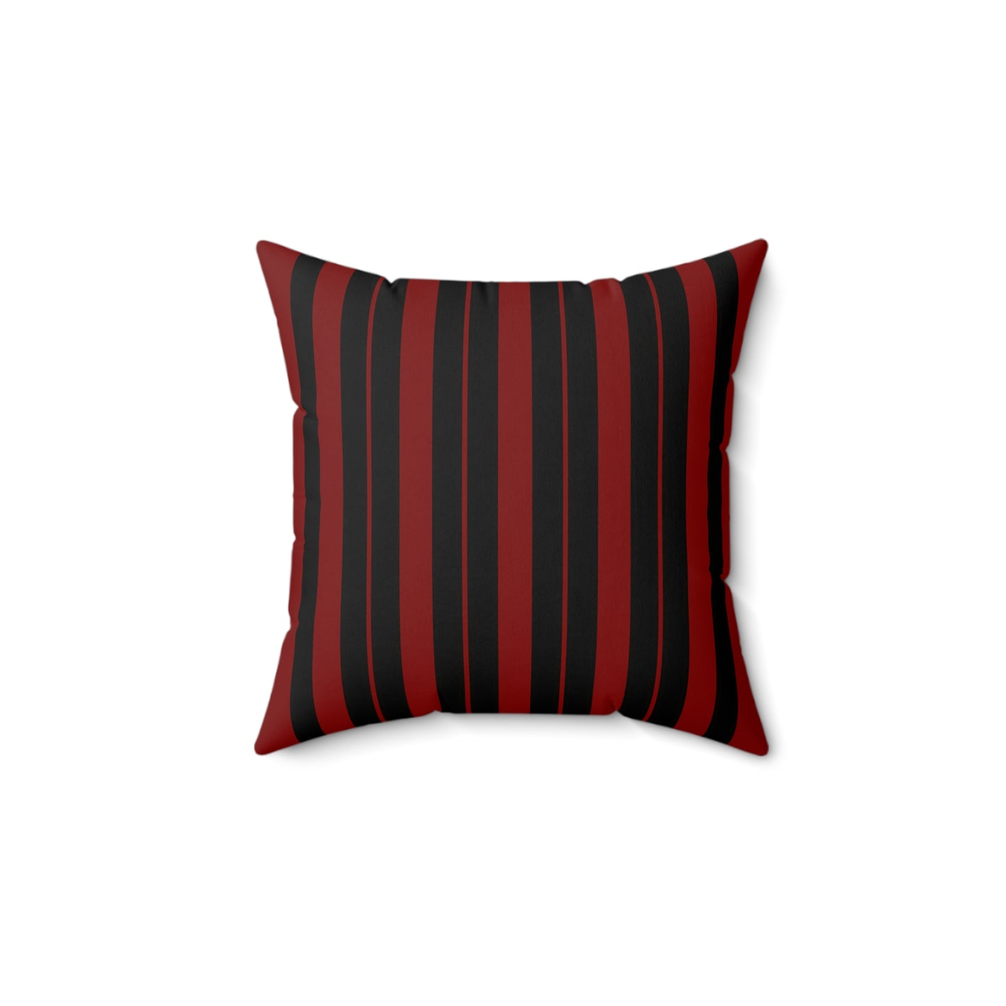 Maroon, Black Retro Stripes Cushion Pillow