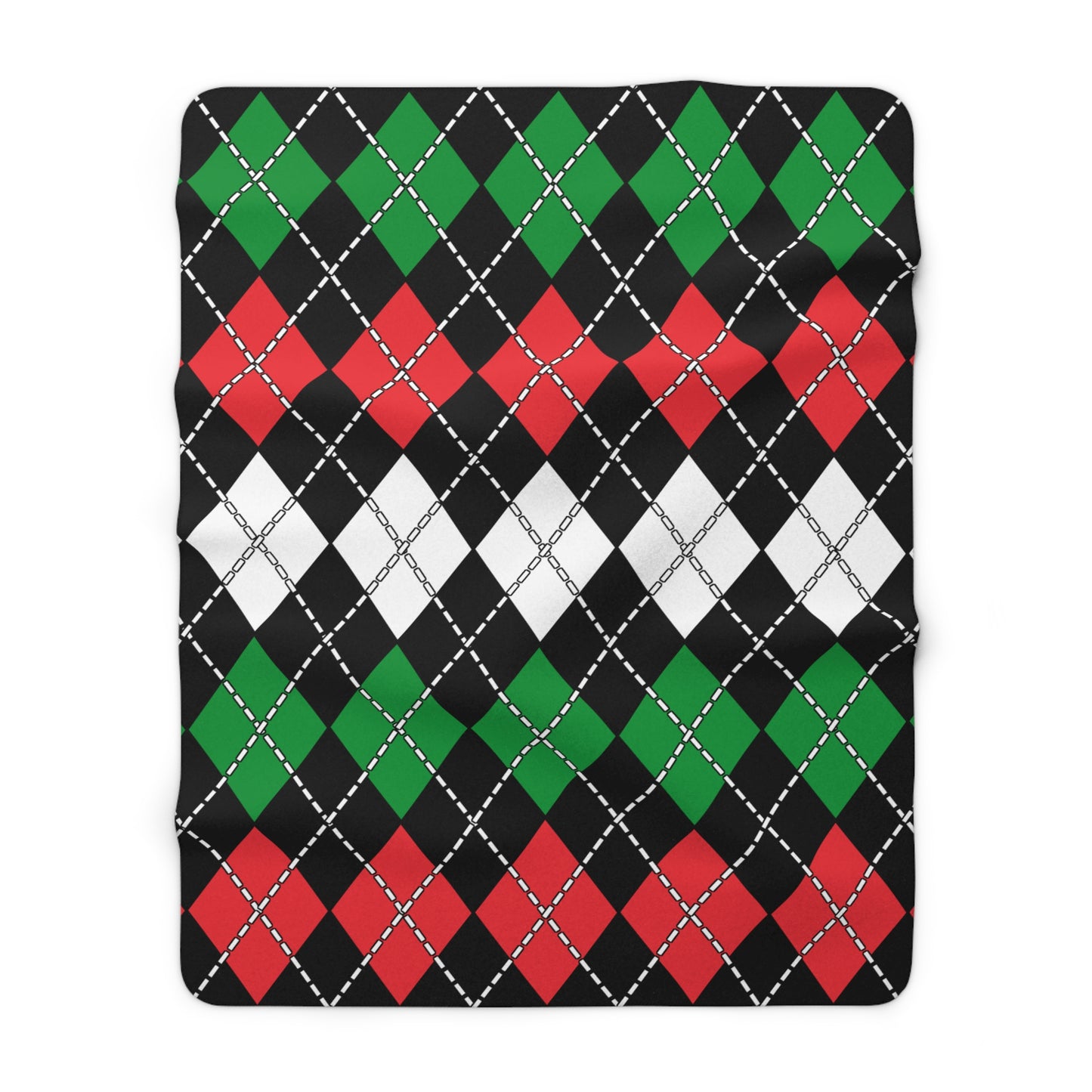 Palestine Retro Argyle Blanket Throw
