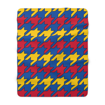 Aland Islands Retro Houndstooth Blanket Throw
