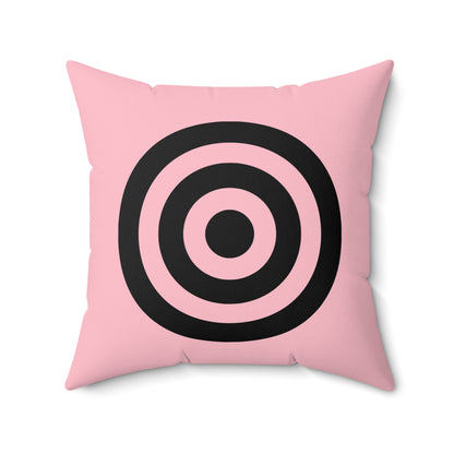 Pink, Black Retro Target Cushion Pillow