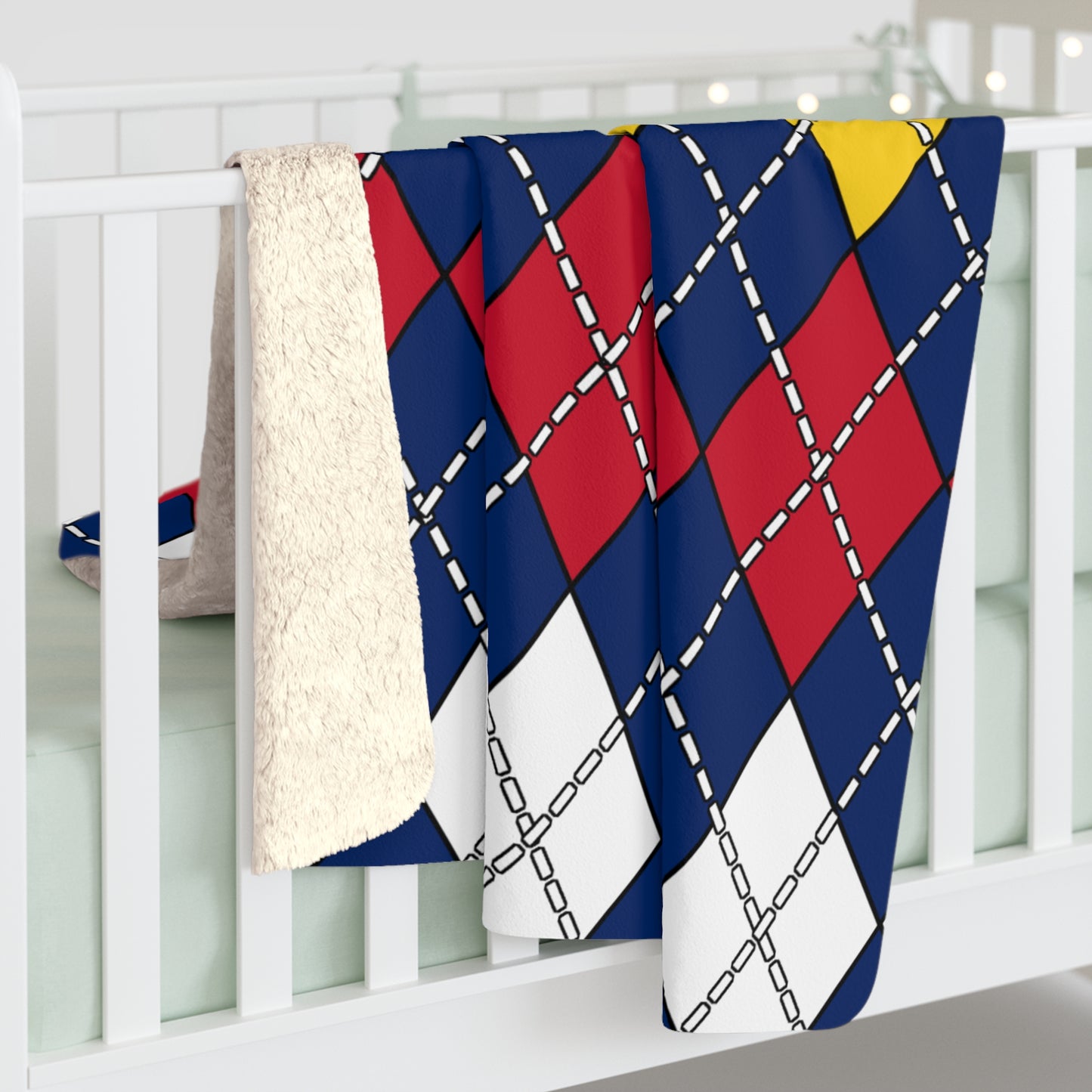 Turks And Caicos Islands Retro Argyle Blanket Throw