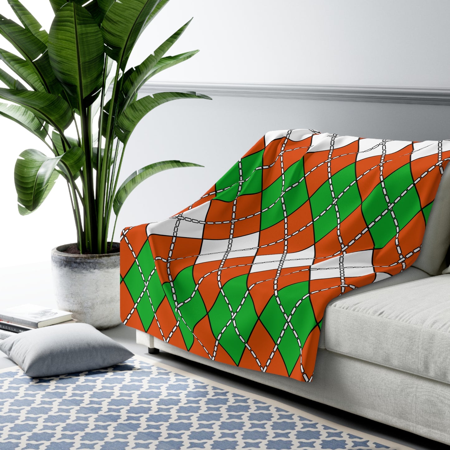 Niger Retro Argyle Blanket Throw