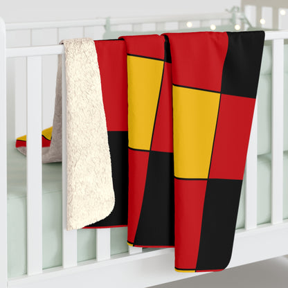 Timor Leste Retro Check Blanket Throw