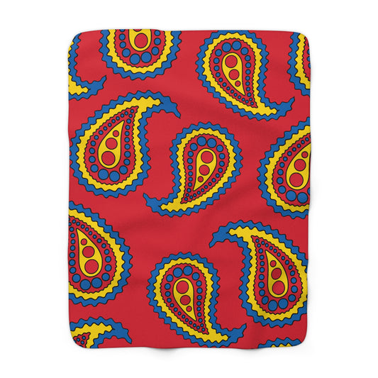 Mongolia Retro Paisley Blanket Throw