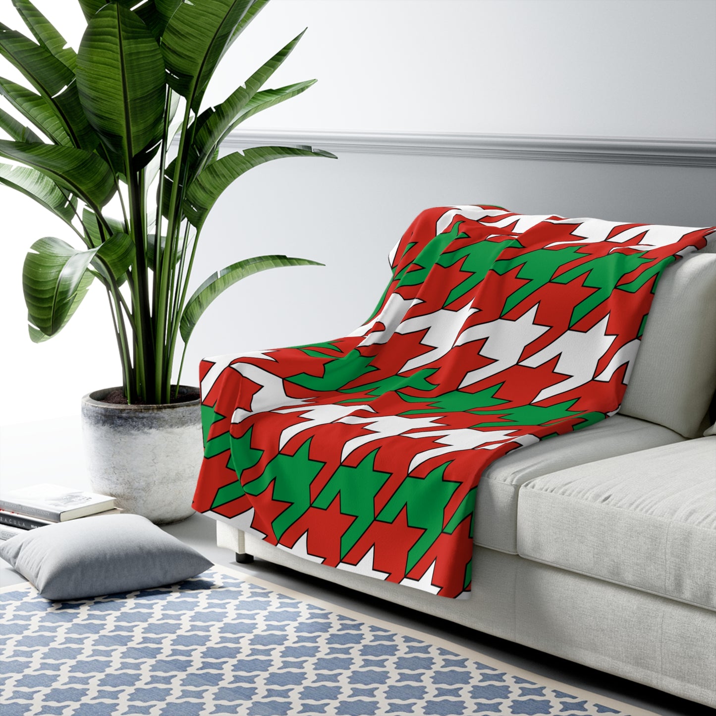 Pais Vasco Retro Houndstooth Blanket Throw