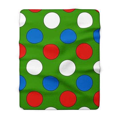 Equatorial Guinea Retro Polka Dots Blanket Throw