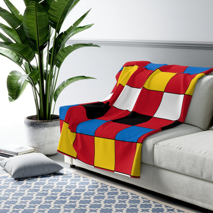 Antigua And Barbuda Retro Check Blanket Throw