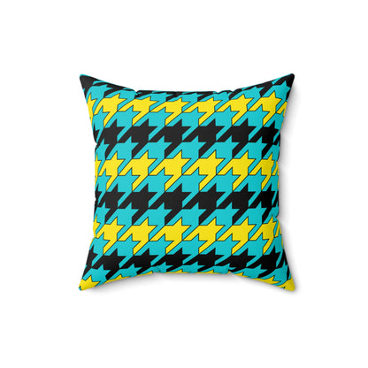 Bahamas Retro Houndstooth Cushion Pillow