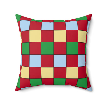 Eritrea Retro Check Cushion Pillow