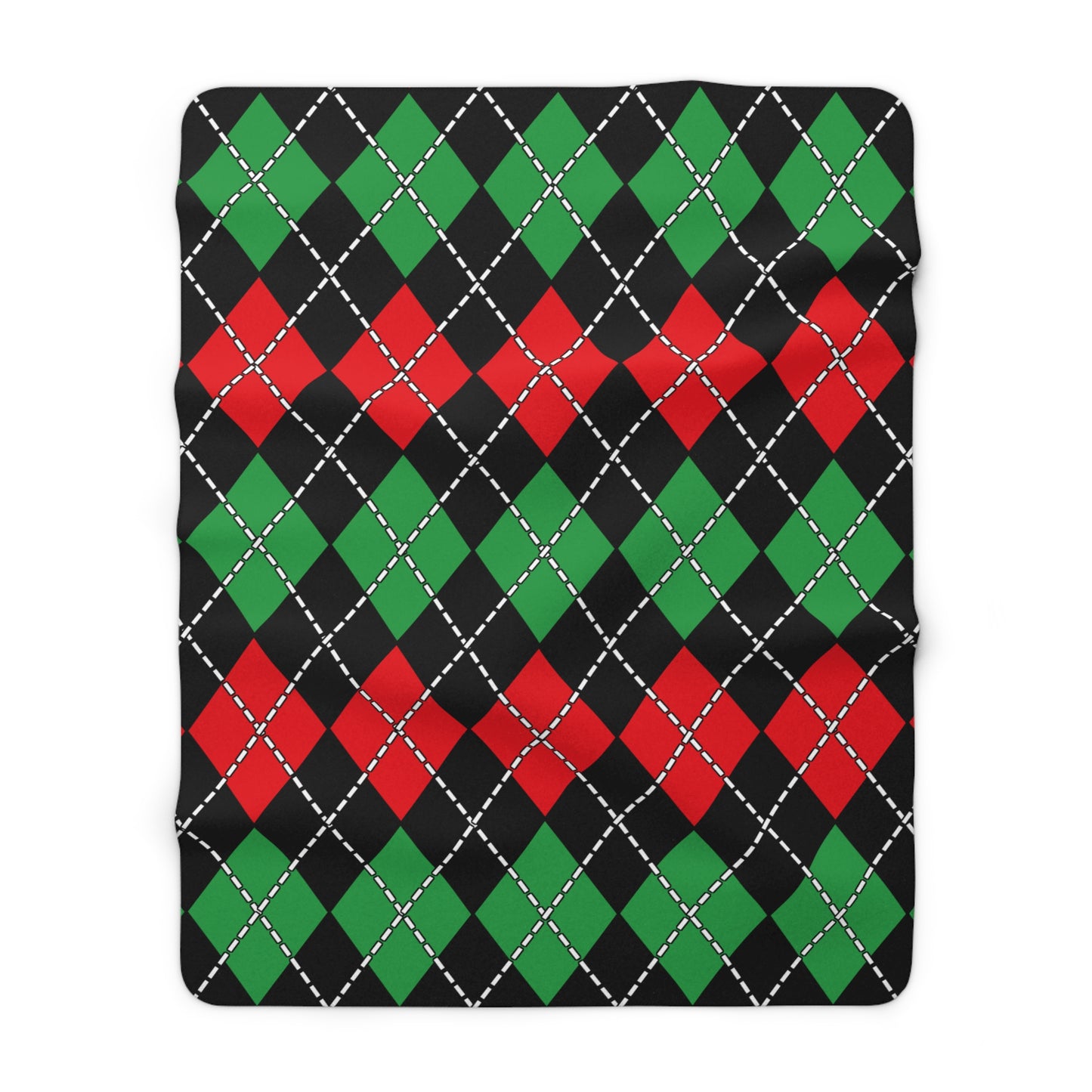 Libya Retro Argyle Blanket Throw