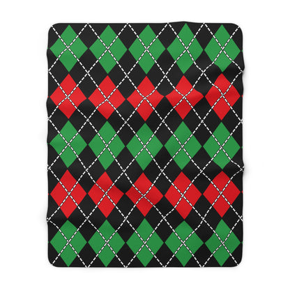 Libya Retro Argyle Blanket Throw