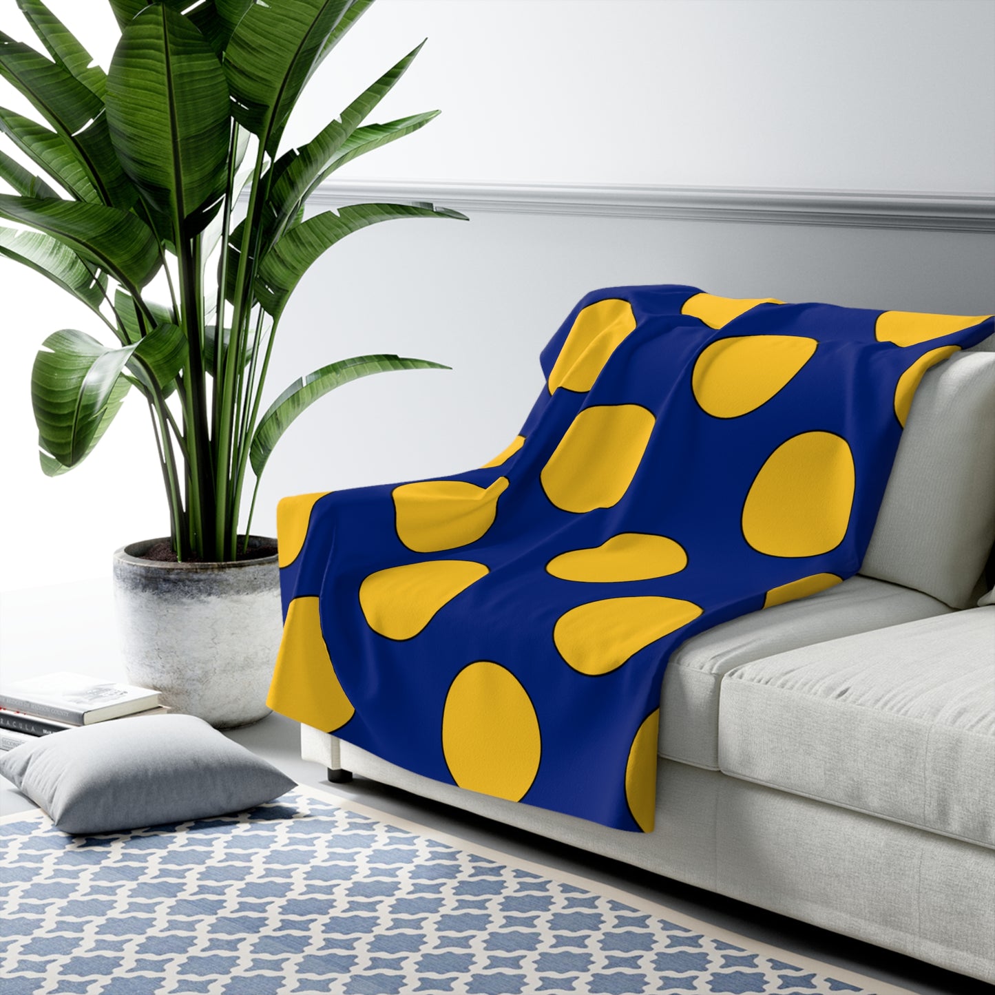 Barbados Retro Polka Dots Blanket Throw