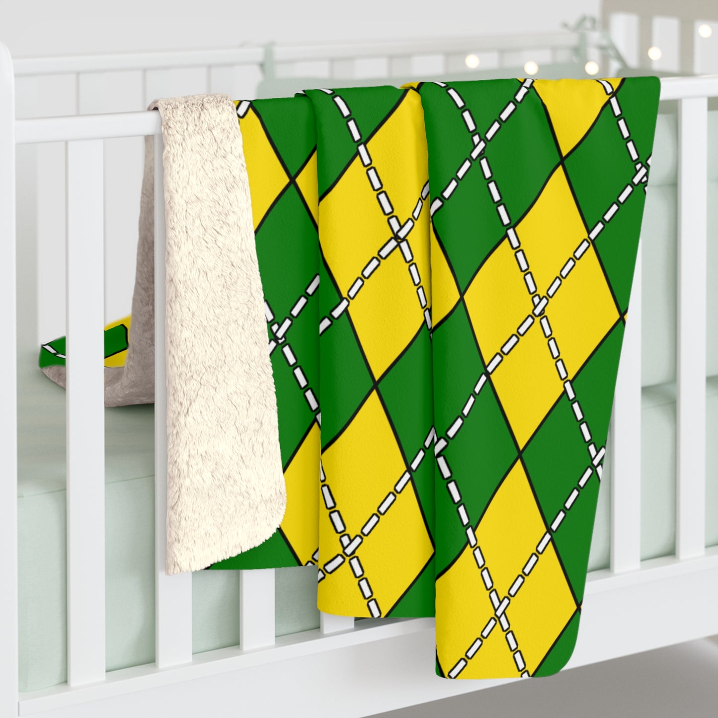 Cocos Islands Retro Argyle Blanket Throw