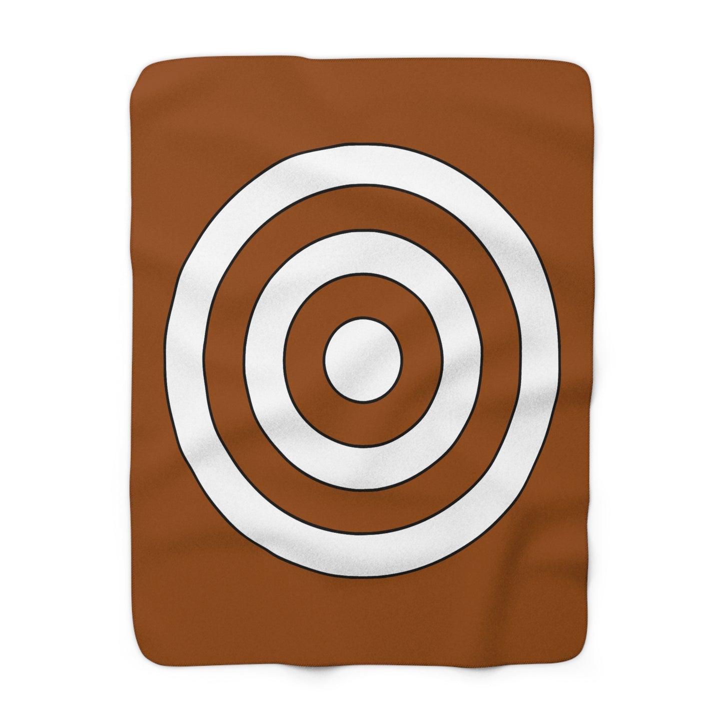 Brown, White Retro Target Blanket Throw