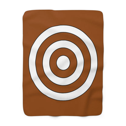 Brown, White Retro Target Blanket Throw