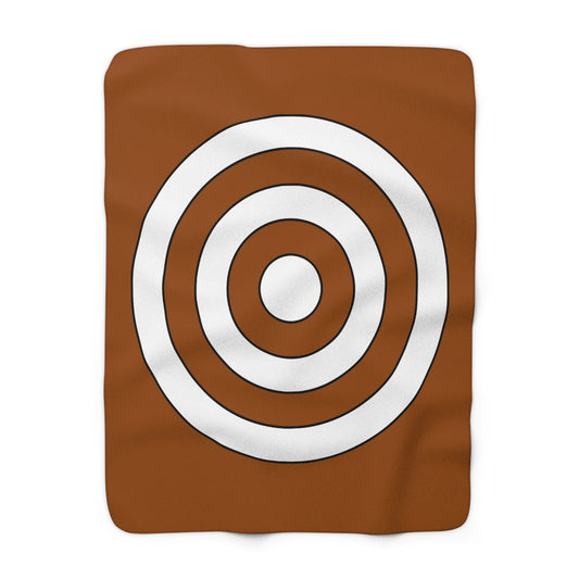 Brown, White Retro Target Blanket Throw