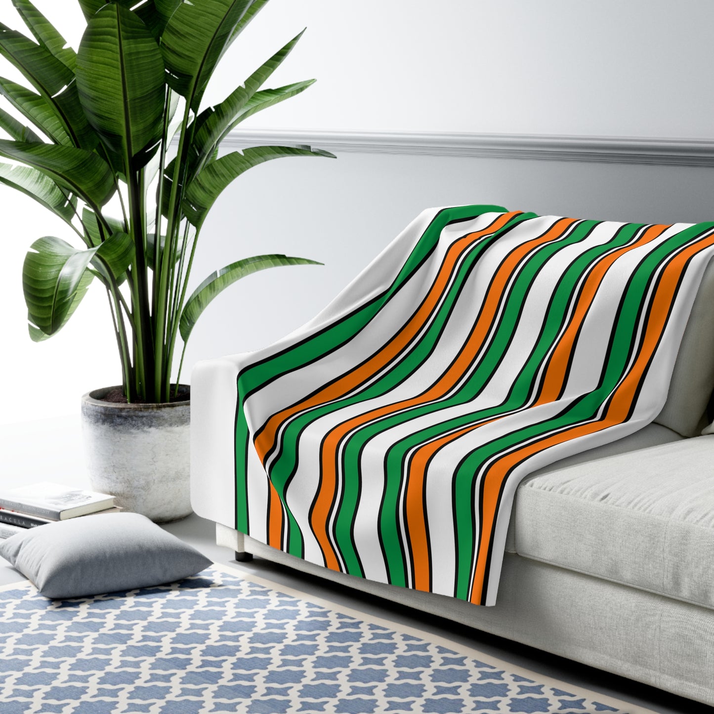 Ireland Retro Stripes Blanket Throw