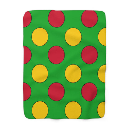Sao Tome And Principe Retro Polka Dots Blanket Throw