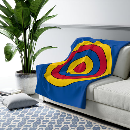 Aland Islands Retro Target Blanket Throw
