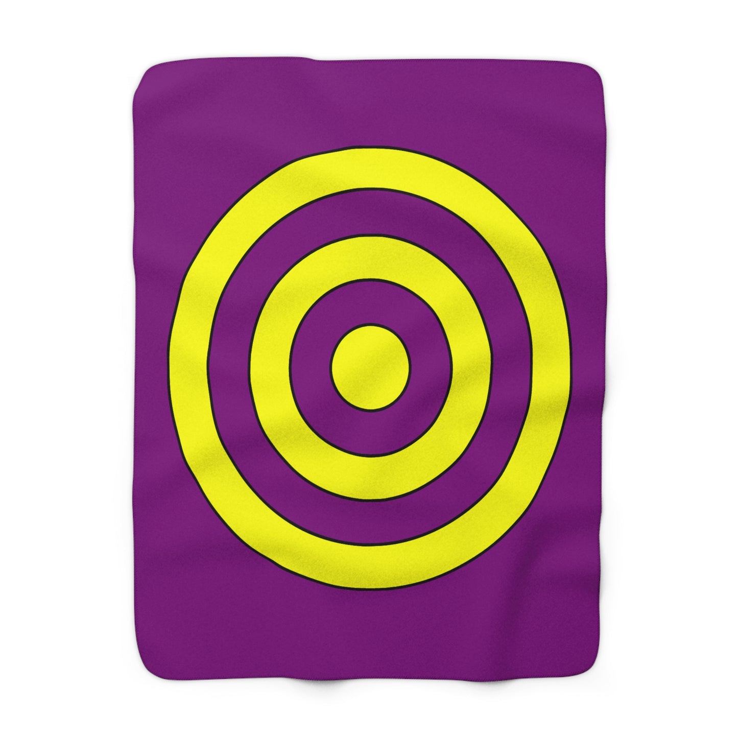 Purple, Yellow Retro Target Blanket Throw
