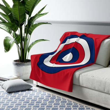 Lao Peoples Democratic Republic Retro Target Blanket Throw