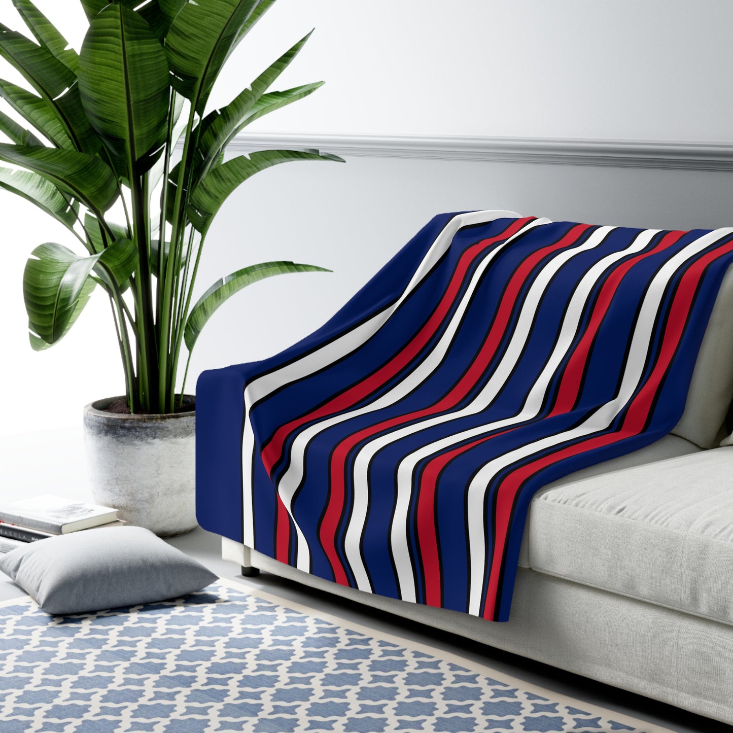 Anguilla Retro Stripes Blanket Throw