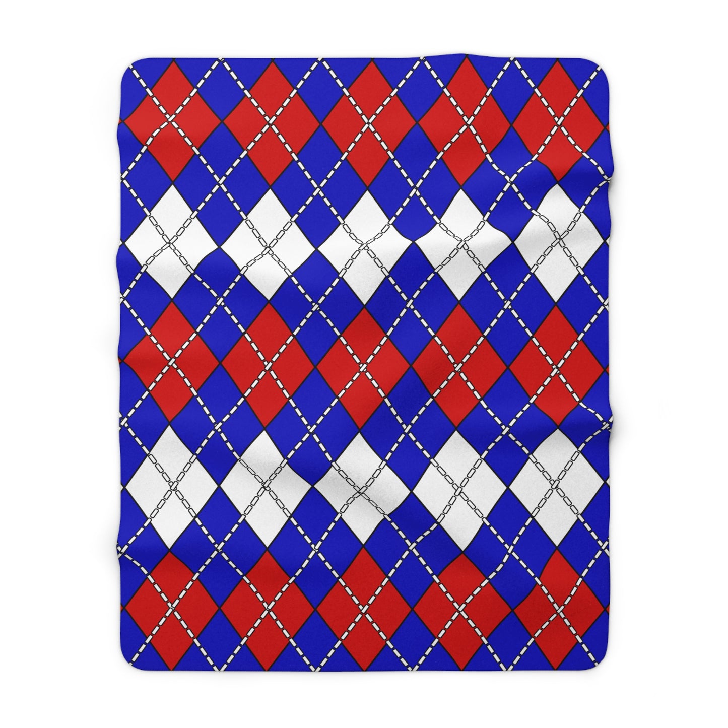 Slovenia Retro Argyle Blanket Throw
