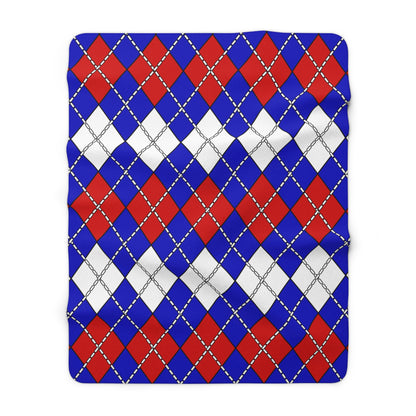 Slovenia Retro Argyle Blanket Throw