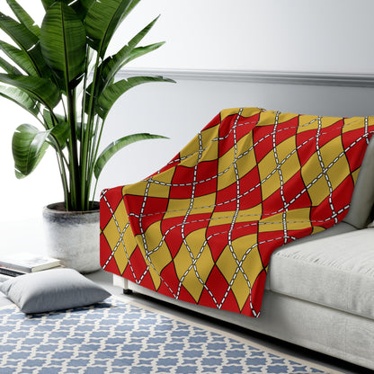 Montenegro Retro Argyle Blanket Throw
