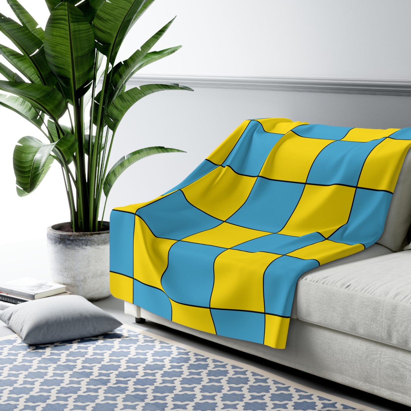 Palau Retro Check Blanket Throw