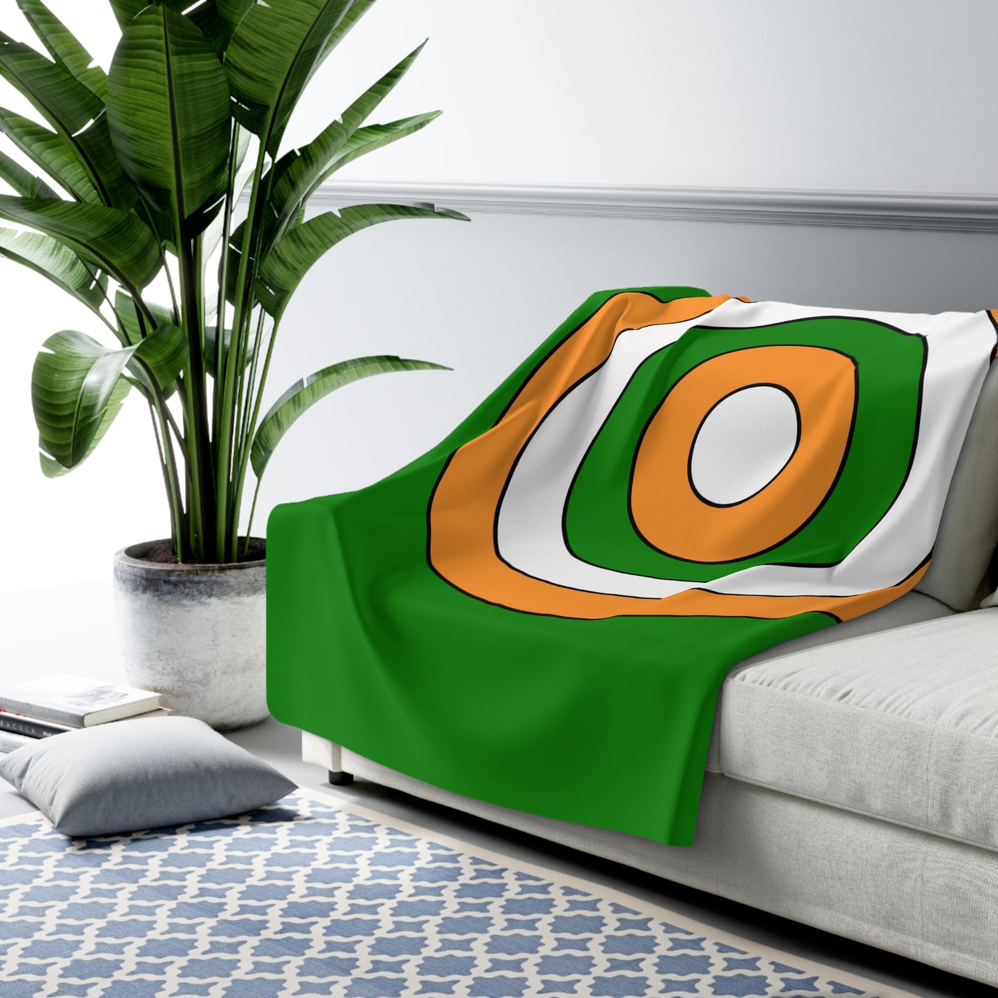 India Retro Target Blanket Throw