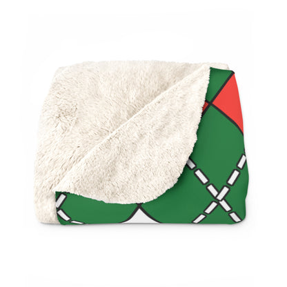 Madagascar Retro Argyle Blanket Throw