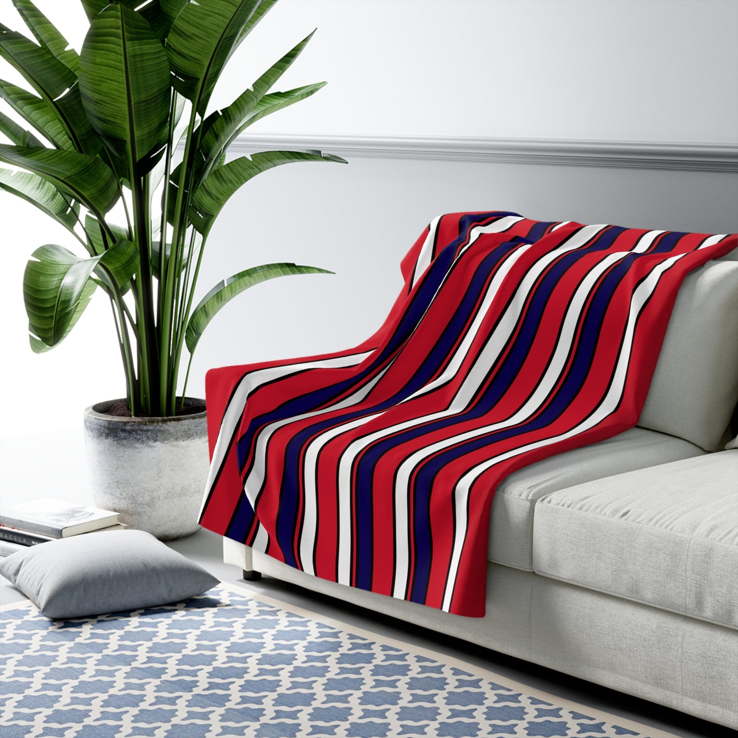Bermuda Retro Stripes Blanket Throw