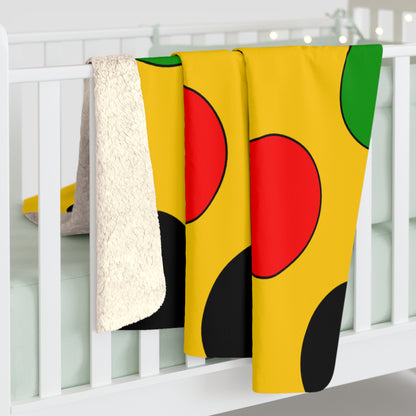 Mozambique Retro Polka Dots Blanket Throw
