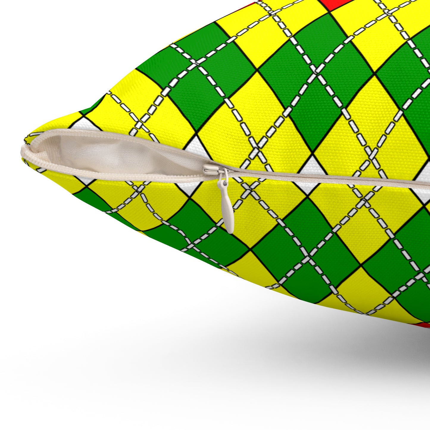 Central African Republic Retro Argyle Cushion Pillow