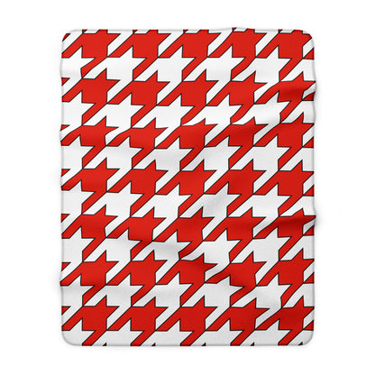 French Polynesia Retro Houndstooth Blanket Throw
