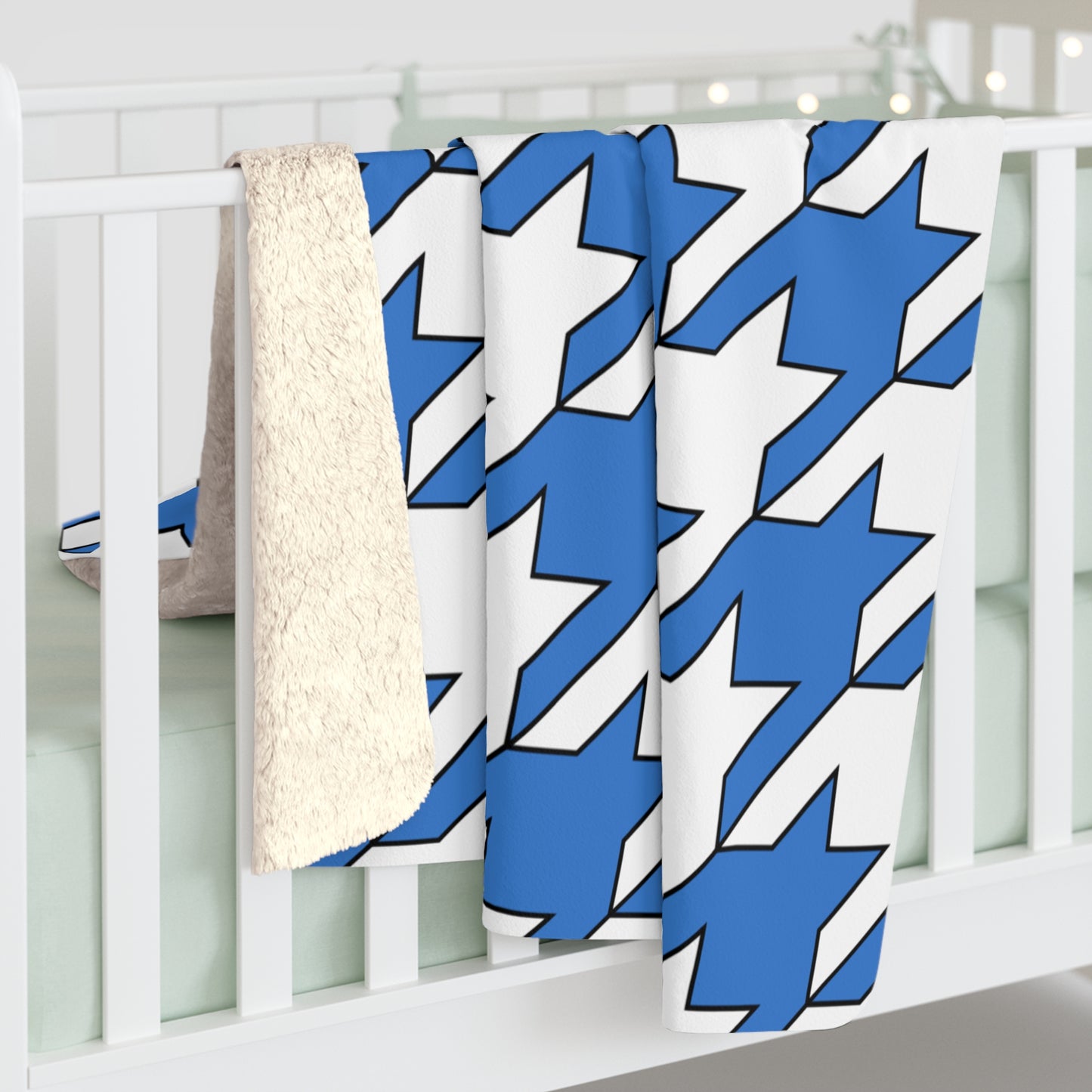 Antarctica Retro Houndstooth Blanket Throw