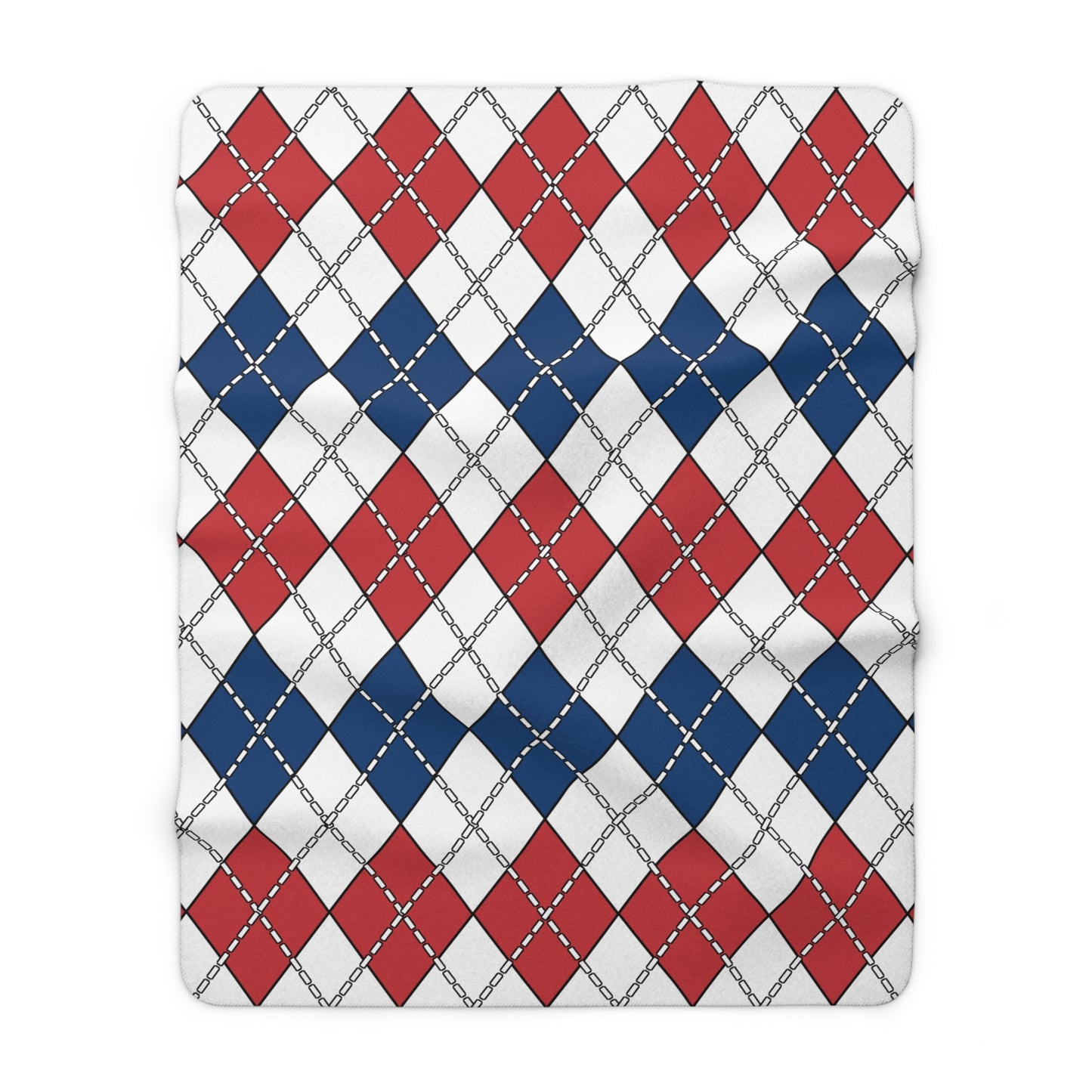 Serbia Retro Argyle Blanket Throw