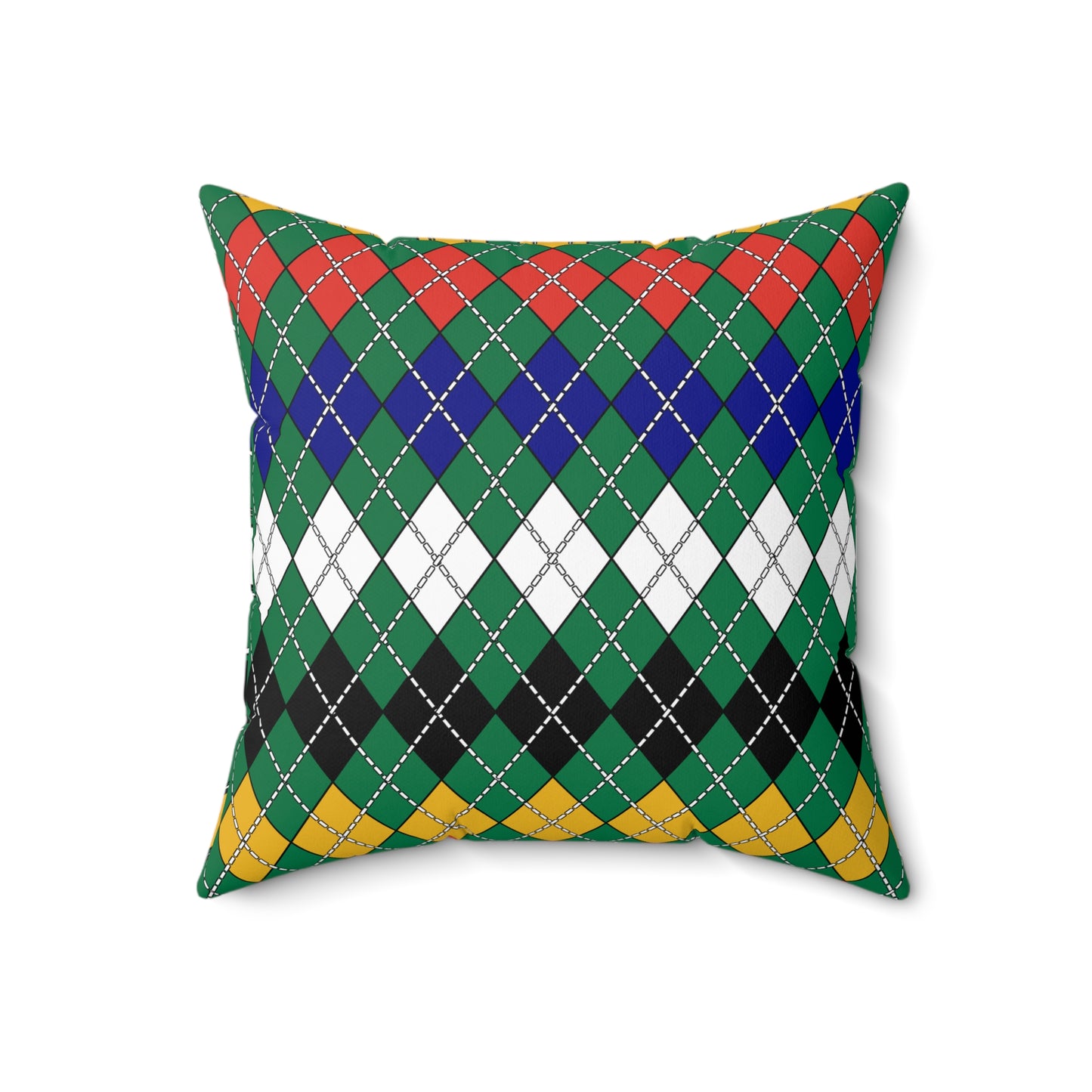 South Africa Retro Argyle Cushion Pillow