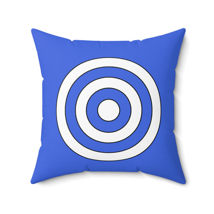 Royal Blue, White Retro Target Cushion Pillow