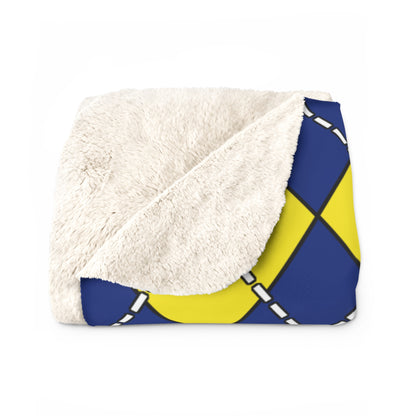 Curacao Retro Argyle Blanket Throw