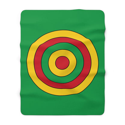 Guinea Bissau Retro Target Blanket Throw