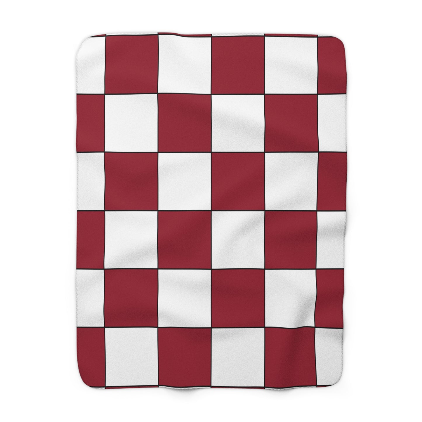 Latvia Retro Check Blanket Throw