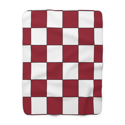 Latvia Retro Check Blanket Throw