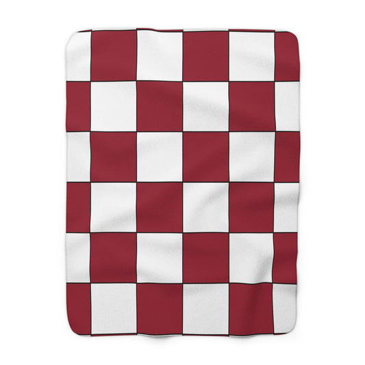 Latvia Retro Check Blanket Throw