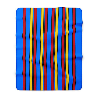 Democratic Republic of the Congo Retro Stripes Blanket Throw