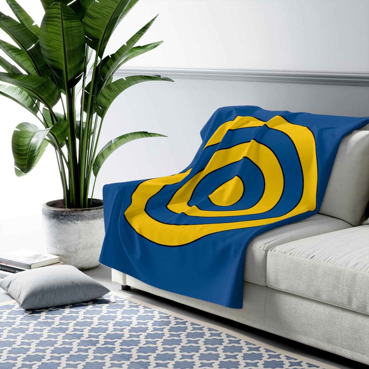Sweden Retro Target Blanket Throw