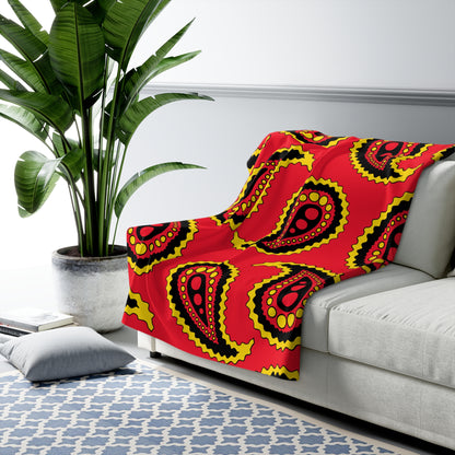Belgium Retro Paisley Blanket Throw